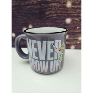 Disney Tinkerbell Never Grow Up Peter Pan Tink Fairy Purple Mug 20oz New